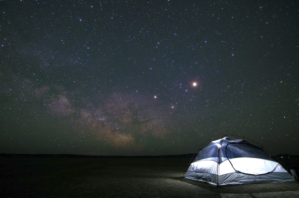 Tent under the stars