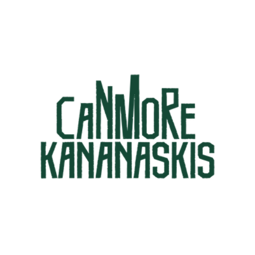 Text logo reading "Canmore Kananaskis" in tall, bold, green letters on a white background—ideal for brands or services specializing in vacation rental management in Canmore.